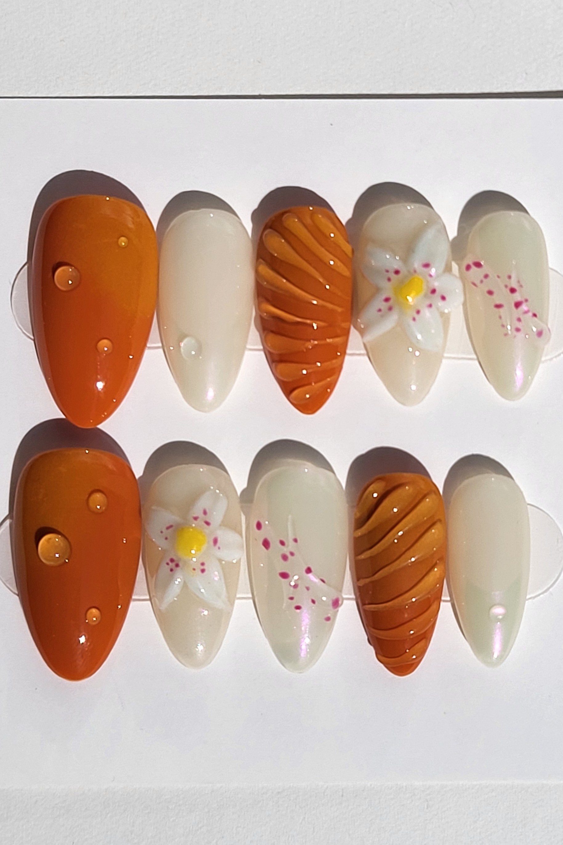 Fresh Spring Orange and White Set – Image 1
