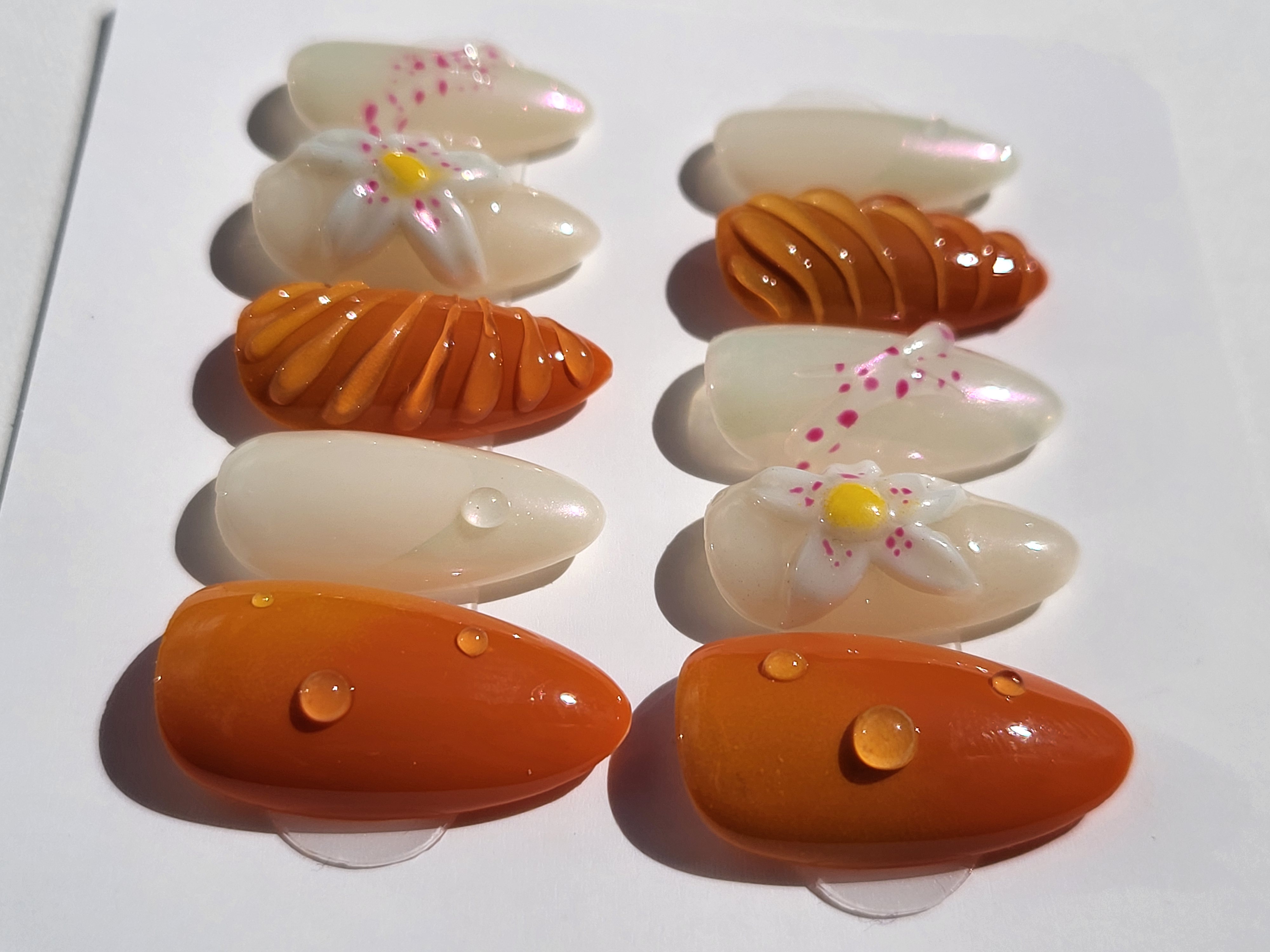 Fresh Spring Orange and White Set – Image 3