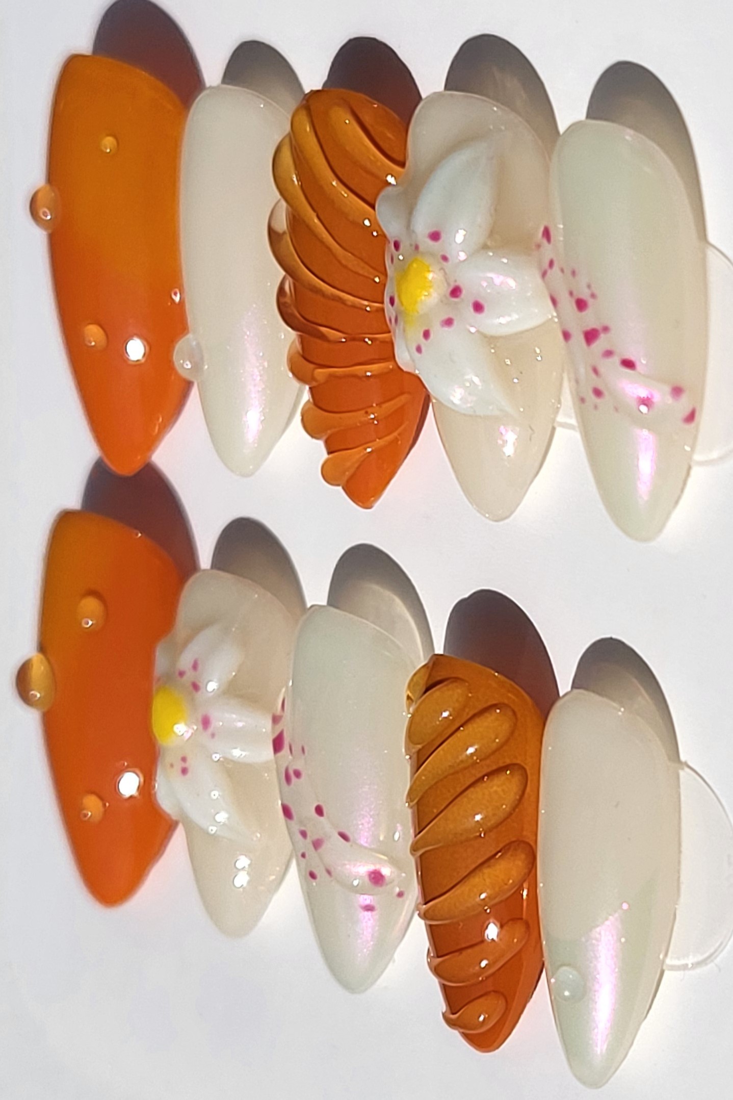 Fresh Spring Orange and White Set – Image 8
