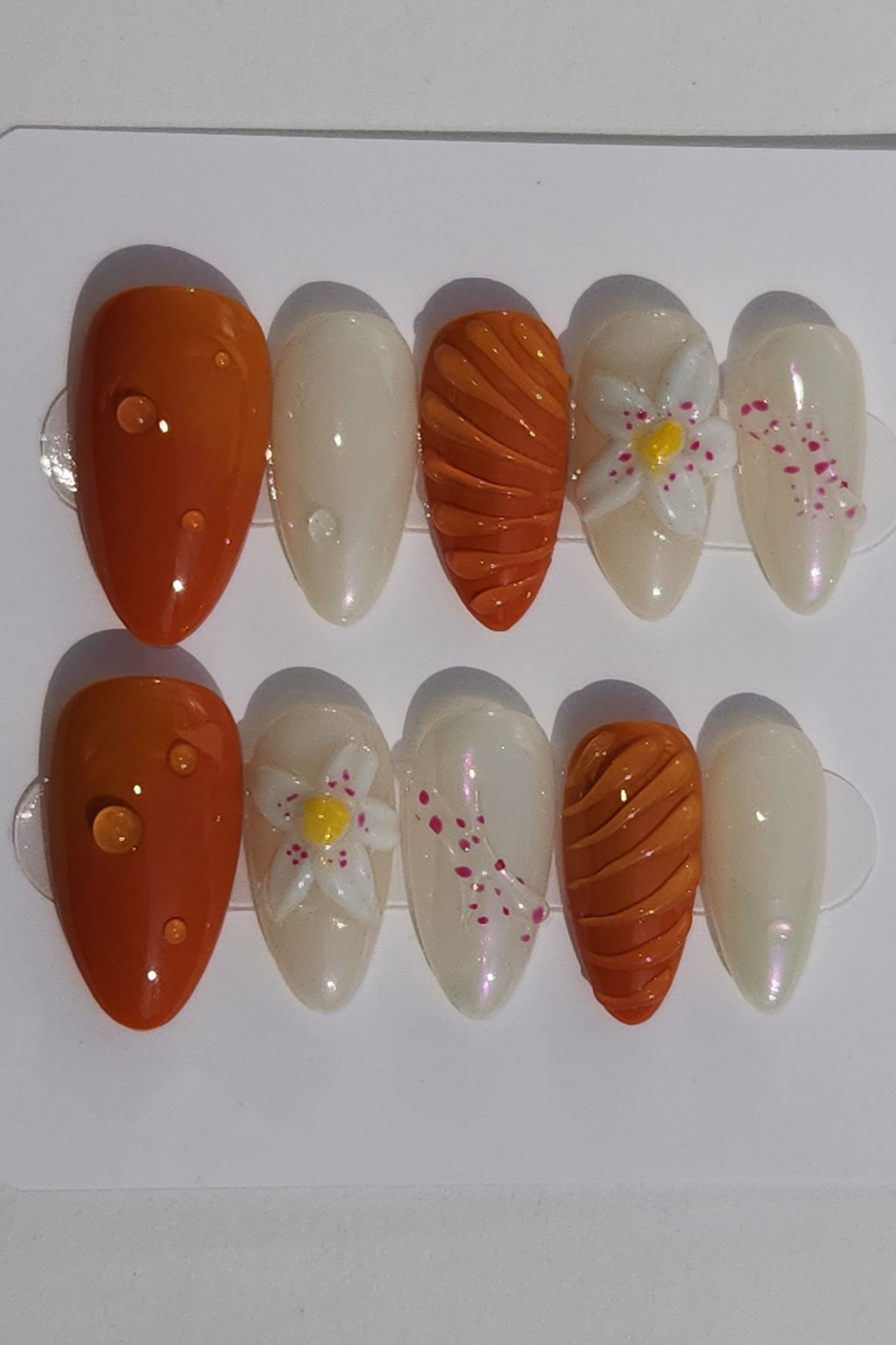 Fresh Spring Orange and White Set – Image 2