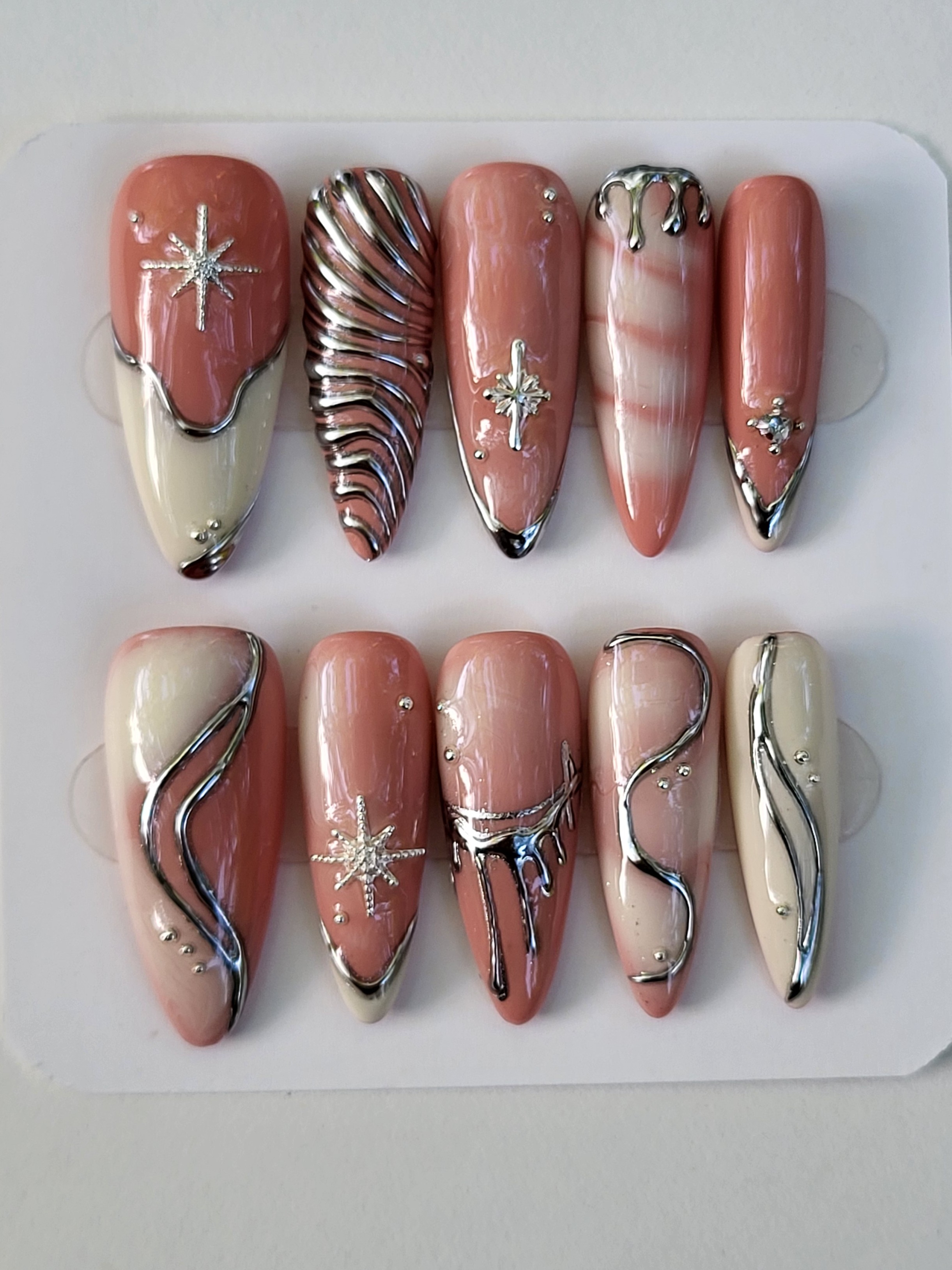 Chrome Gelato - Pick Your Flavor – Peaches & Cream, Medium, Almond, Long 30mm