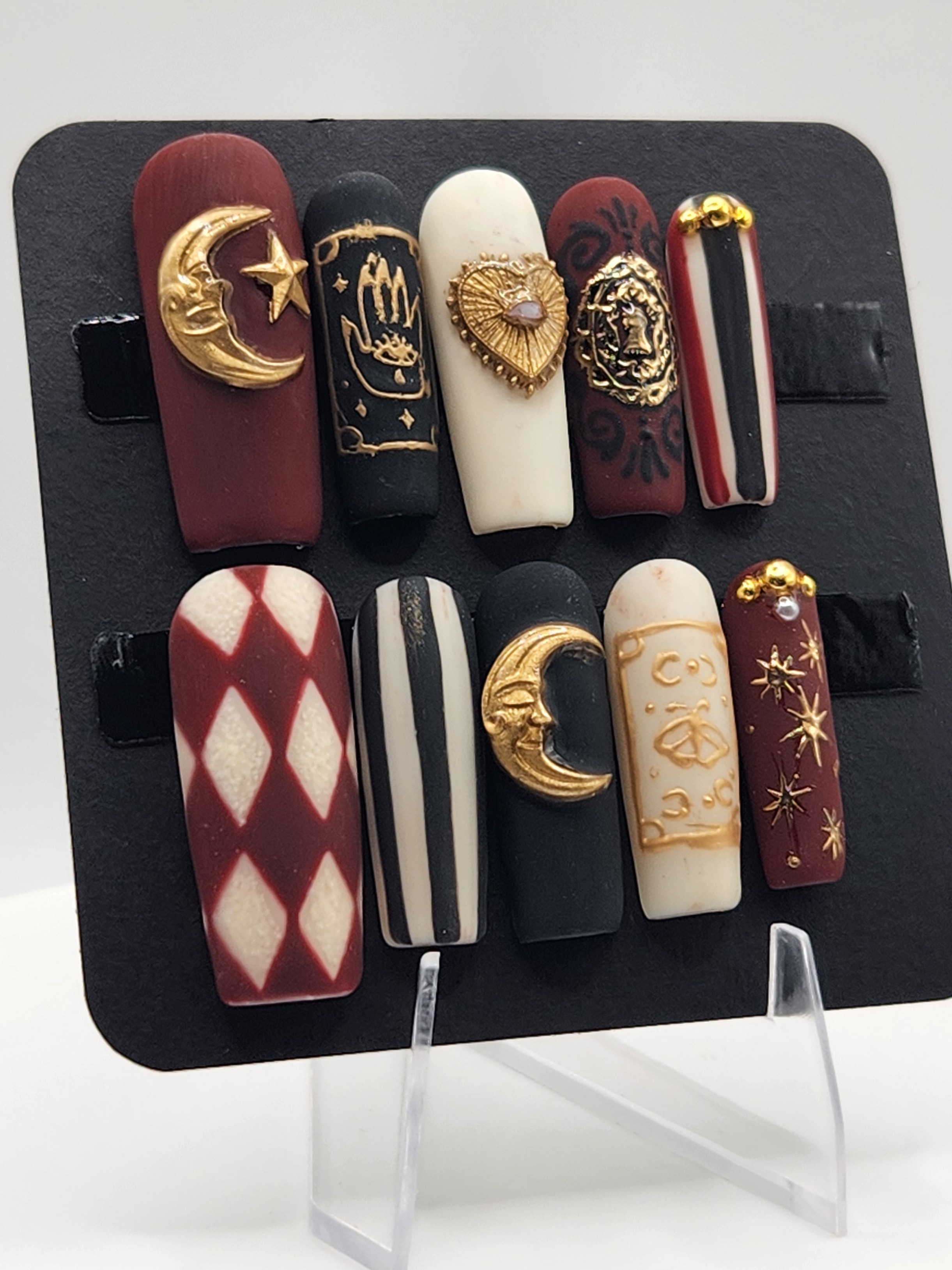 Haunted Harlequin - Zoltar Edition - Gel Press-On Nails  – Image 4