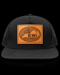 Hat - Leather Patch – Black/Black