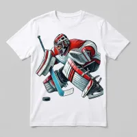 Ice Hockey Goalie Action T-Shirt | Goalie Graphic Tee – Image 5