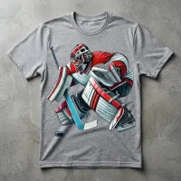 Ice Hockey Goalie Action T-Shirt | Goalie Graphic Tee – Image 4