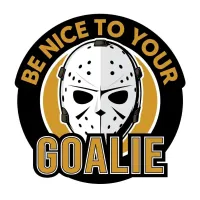 Be Nice to Your Goalie Funny Hockey Goalie T-Shirt – Image 2