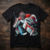 Ice Hockey Goalie Action T-Shirt | Goalie Graphic Tee – Image 1