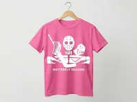 It’s Butterfly Season Funny Hockey Goalie T-Shirt – Image 4