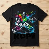 NOPE Funny Hockey Goalie T-Shirt | Goalie Save Shirt – Image 3