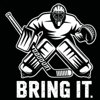 Bring It Hockey Goalie T-Shirt | Funny Goalie Shirt – Image 2