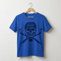 Hockey Goon Skull T-Shirt | Funny Goon Hockey Shirt – Image 3