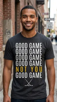 Good Game… Not You Funny Hockey T-Shirt | Hockey Chirp Tee – Image 5