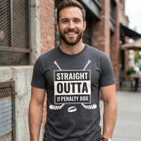 Straight Outta the Penalty Box Funny Hockey T-Shirt – Image 5