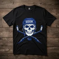 Hockey Goon Skull T-Shirt | Funny Goon Hockey Shirt – Image 2