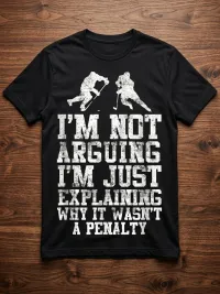 I’m Not Arguing Funny Hockey Referee T-Shirt | Hockey Chirp Tee – Image 1