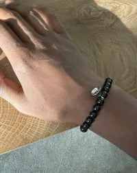 Natural Black Onyx Bead Bracelets – Image 3