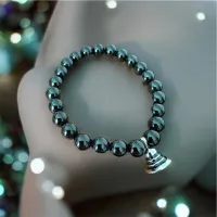 Natural Black Onyx Bead Bracelets – Image 4