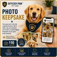 Officer Paw Photo Keepsake – Image 1