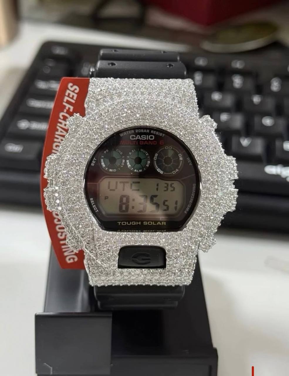 Vvs Moissanite Diamond Bussdown G-Shock Watch now available in blue and black 💎💎💎 – Image 4