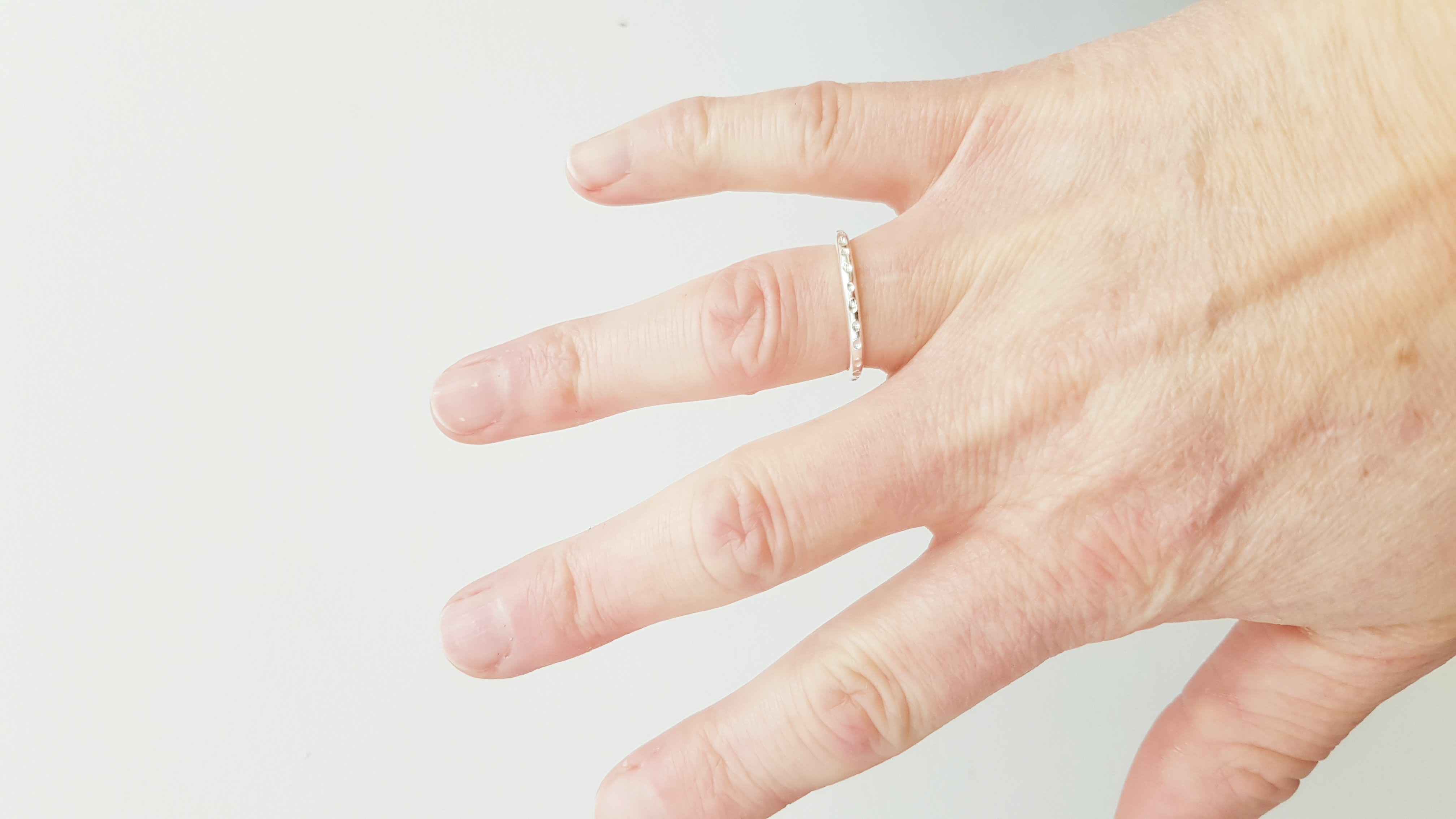 'Life is Full of Texture' Stacker Ring – Dots, I 1/2