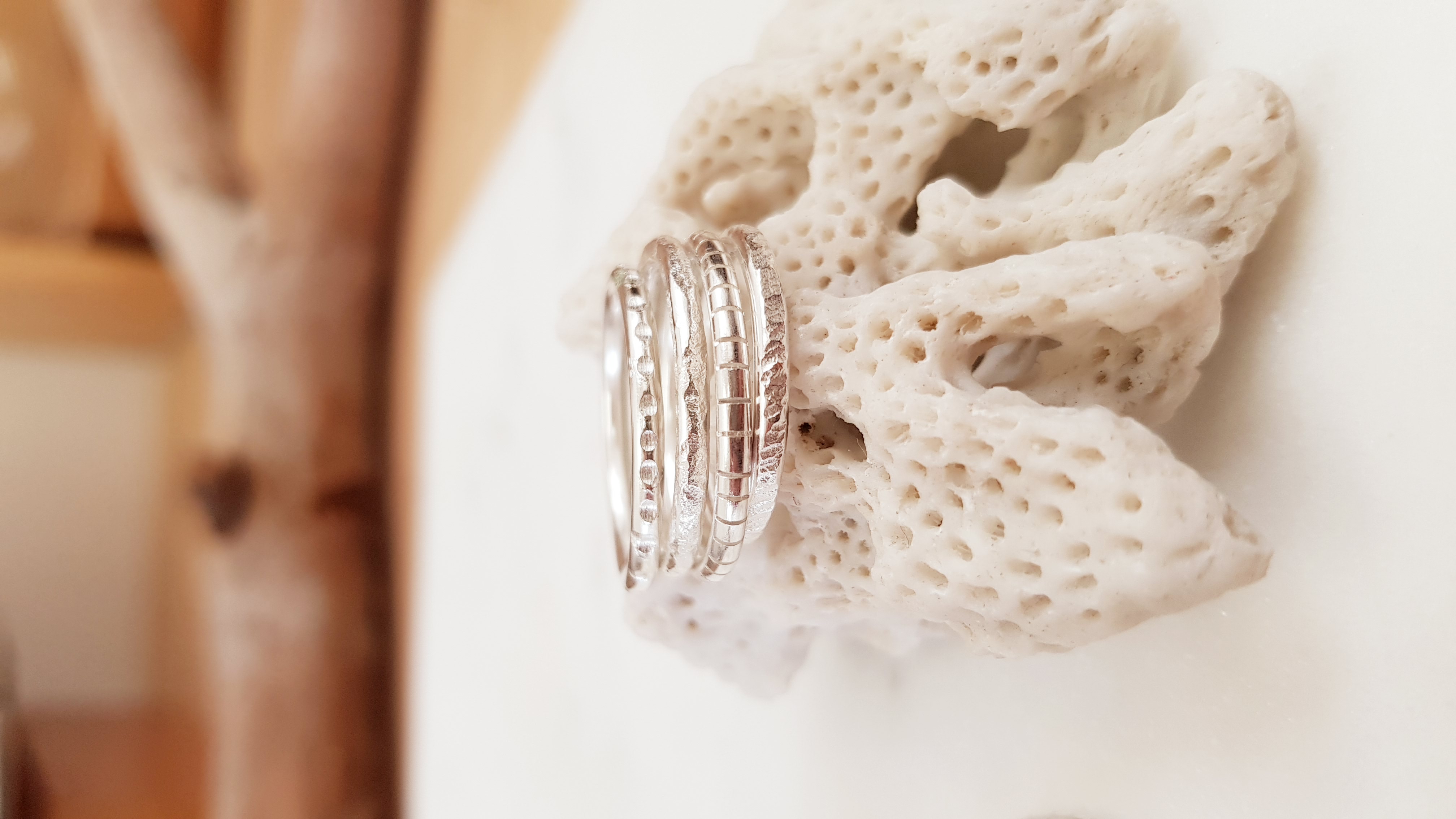 'Life is Full of Texture' Stacker Ring – Image 6