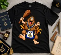 Lodge Life | Masonic Cartoon T-Shirt – Small, Royal Blue, Without Lettering