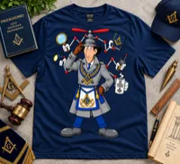 Inspector Brother | Masonic Cartoon T-Shirt – Large, Heather Gray