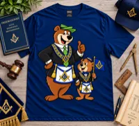 Bear Brotherhood | Masonic Cartoon Bear Duo T-Shirt – XL, Sand