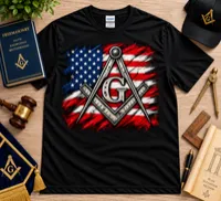 American Freemason – Masonic T-Shirt – M, Black
