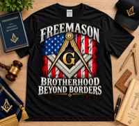 Brotherhood Beyond Borders – Masonic T-Shirt – XL, Royal Blue
