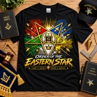 Eastern Star – Masonic T-Shirt – M, Royal Blue
