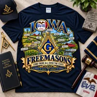 All Over Iowa – Masonic T-Shirt – XL, Royal Blue