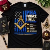 Prince Hall – Masonic T-Shirt – L, Charcoal