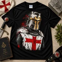 Knight Templar – Masonic T-Shirt – XL, Olive Drab