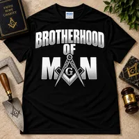 Brotherhood of Man – Masonic T-Shirt – M, Heather Gray