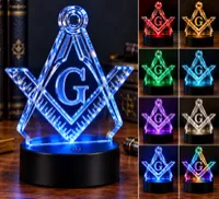 Color-Changing Masonic LED Lamp – Image 1