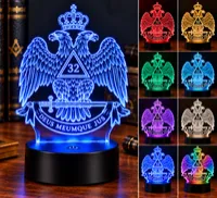 Scottish Rite Masonic Color-Changing LED Acrylic Light – 32nd or 33rd Degree – Image 1