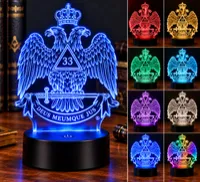 Scottish Rite Masonic Color-Changing LED Acrylic Light – 32nd or 33rd Degree – Image 2