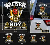 Wiener Boy – South Gate Lodge #657 Masonic Car Decal – Image 1