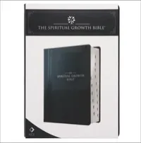 Bible - NLT - Black Faux Leather Spiritual Growth Bible – Image 1