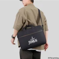 Bag - Jesus Print Laptop Bag - Black – Image 2