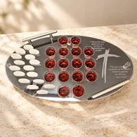 16 Holes Communion Tray with Engraved Cross & Scripture - Perspex – Image 1