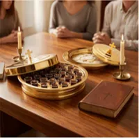 40 Holes Communion Tray with a Lid - Stainless Steel  – Image 2