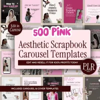 Pink Aesthetic Scrapbook Carousel Templates – Image 1