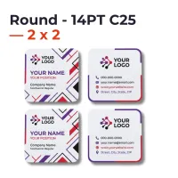 Standard Business Cards - Round - 14PT C25 — 2 x 2 – Image 1