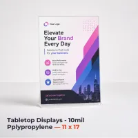 Tabletop Displays - 10mil Pplypropylene — 11 x 17 – Image 1