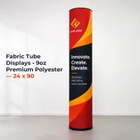 Fabric Tube Displays - 9oz Premium Polyester — 24 x 90 – Image 1