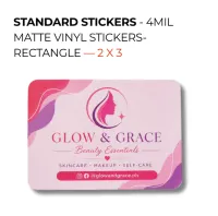 Standard Stickers- 4MIL Matte Vinyl Stickers- Rectangle — 2 x 3 – Image 1
