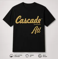 Cascade Skating ATL T-Shirt – Metallic Gold, XL