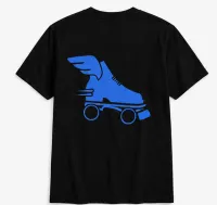 Cascade Skating ATL T-Shirt – Blue Writing, XL